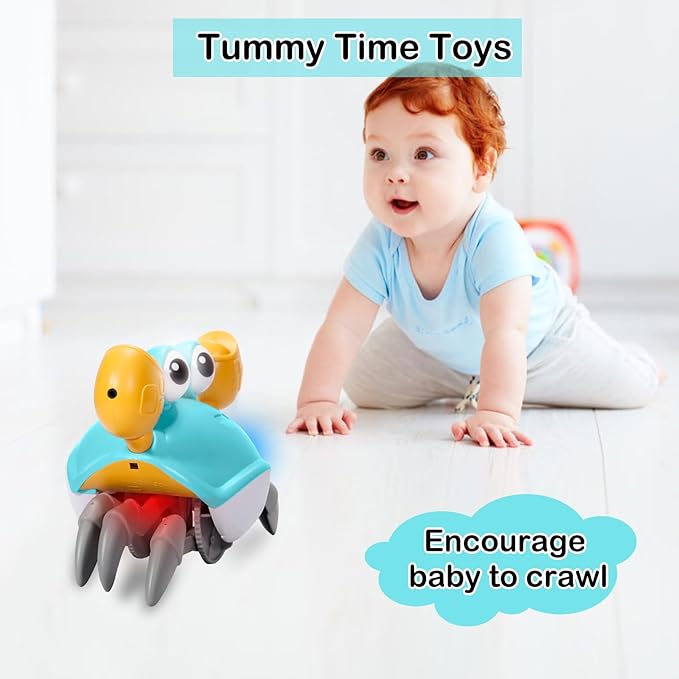 Crawling Crab Baby Toy Gifts Infant Tummy Time Toys Build 0-6 6-12 1-3 4+