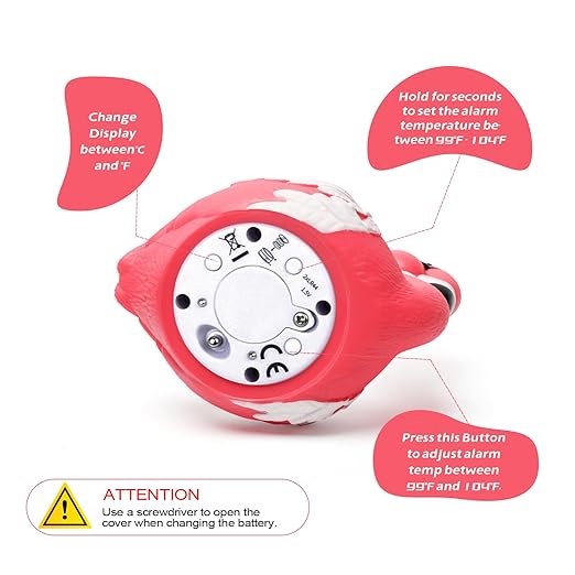 Doli Yearning Upgrade Flamingo Baby Bath Thermometer Toddlers Bath Temperature Thermometer Safety Floating Toy Bathtub Thermometer ℃/℉