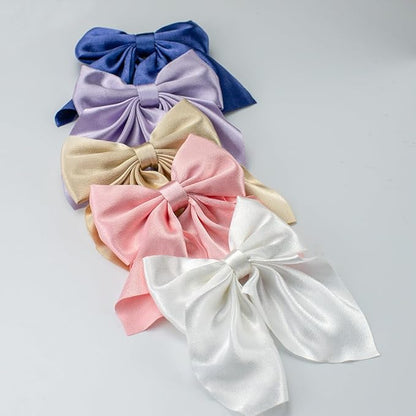 5 Inch Large Satin Hair Bows Alligator Hair Clips, Swallowtail 8Pcs for satin8pcs)