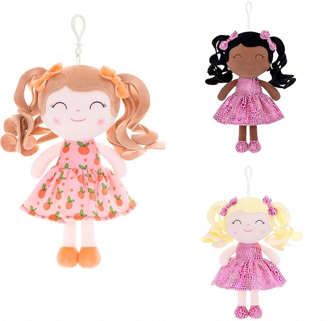 Gloveleya Doll Baby Dolls Soft Rag Doll Baby Girl Gifts 3PC(4)