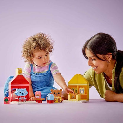 LEGO My First Duplo Daily Routines: Eating and Sleeping, Social Development Emotions Game 4 Animal 1.5 Years 10414