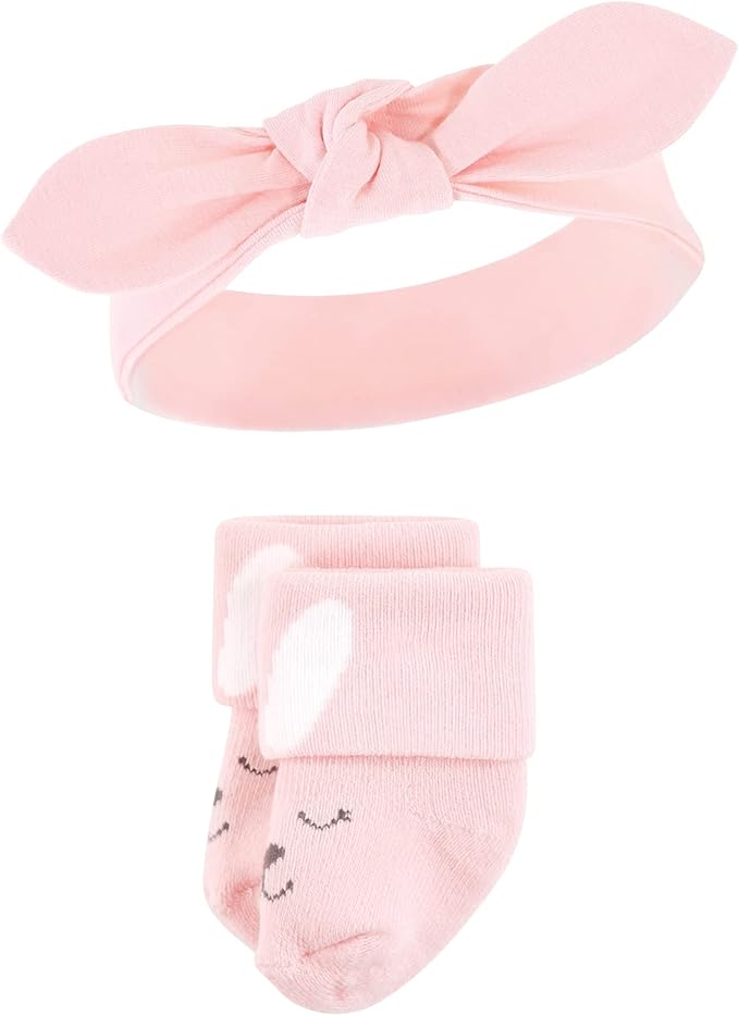 Hudson Baby baby-girls Headband and Socks Set