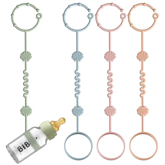 Toy Safety Straps for Baby, Pack of 4 Adjustable Stretchable Sippy Cup Straps 2)