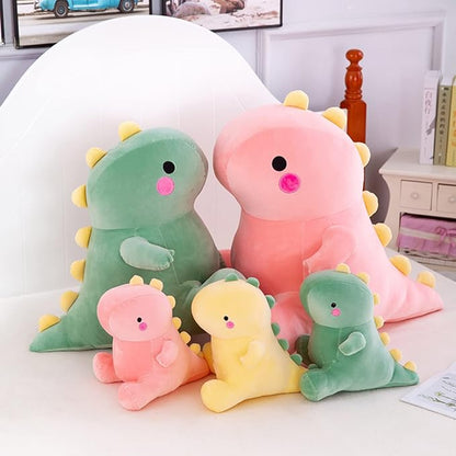 Cute Dinosaur Plush Toys, Fat Dinosaur Stuffed Animals Toys Dolls (Pink,13in)