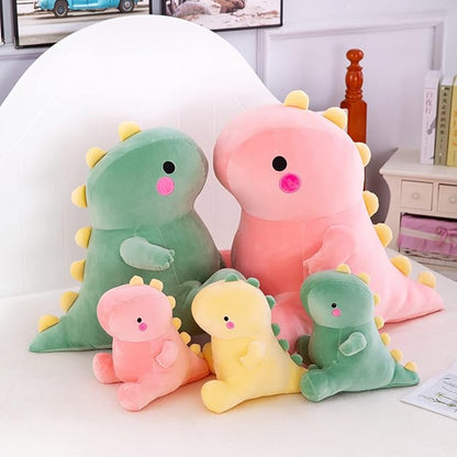 Cute Dinosaur Plush Toys, Fat Dinosaur Stuffed Animals Toys Dolls (Pink,19in)