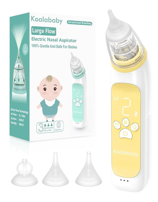 Large Flow Electric Nasal Aspirator, Nose Sucker for Baby 3 Suction