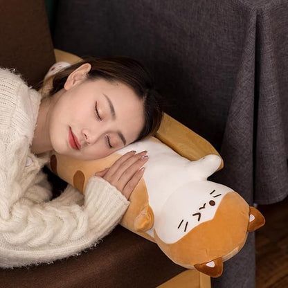Long Plush Toy Cat Pillow Cute Plush Cat Toy Doll Girls(Orange,90cm/35.4in)