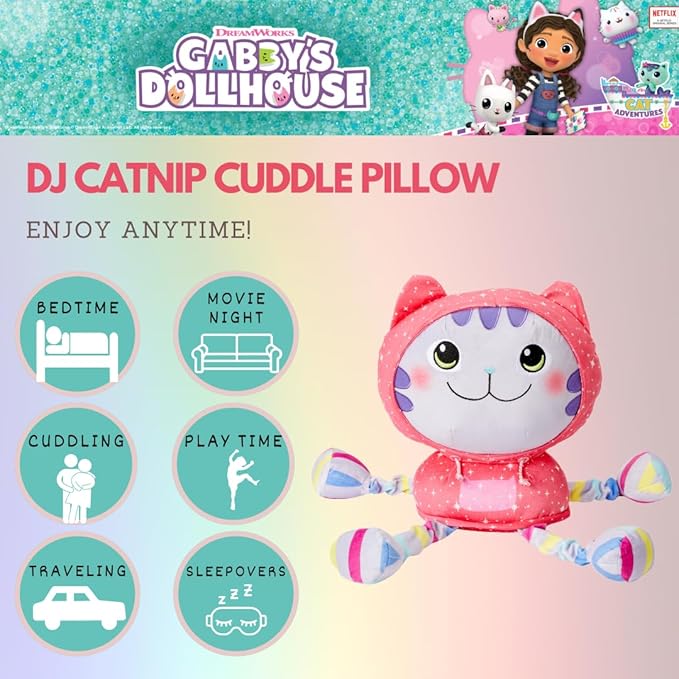 Franco DreamWorks Gabby's Dollhouse DJ Catnip Bedding Super Soft Plush