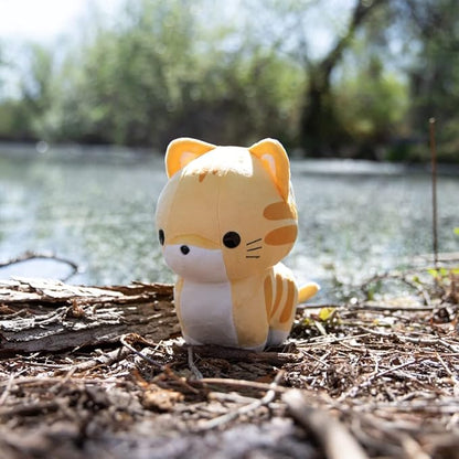 Bellzi Tabby Cat Cute Stuffed Animal Plush Toy - Adorable Soft Orange and White Cat Toy Plushies and Gifts