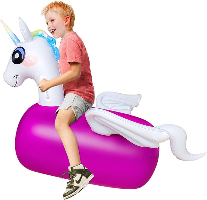 Kid Bouncy un-icornToy,Kid Jumping Animal Toy 220 Pounds.