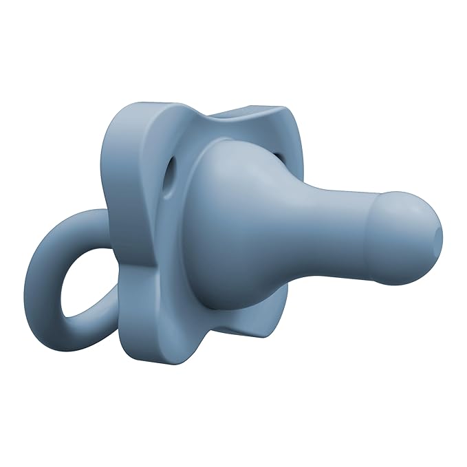 Dr. Brown's HappyPaci 100% Silicone Baby Pacifier, Contoured One-Piece Design 0-6m, BPA-Free, 4 Pack