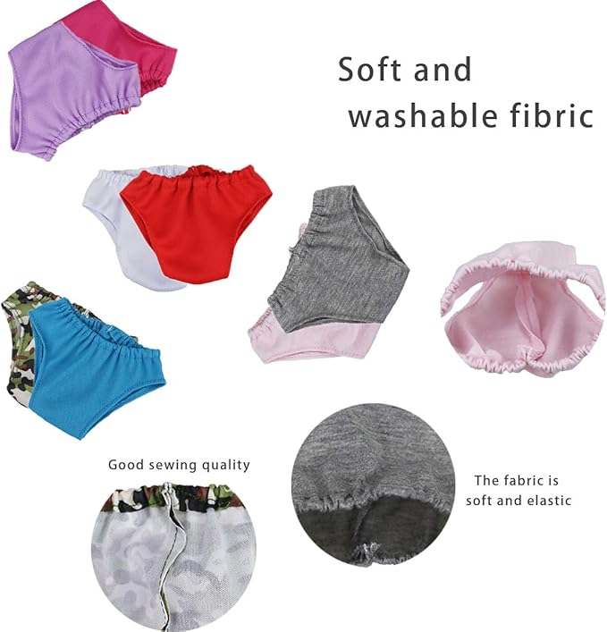 16 Pcs Baby Doll Diapers Underwear Set Fits 14 Inch 18 Inch 16 Different