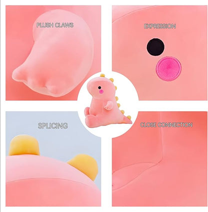 Cute Dinosaur Plush Toys, Fat Dinosaur Stuffed Animals Toys Dolls (Pink,23in)