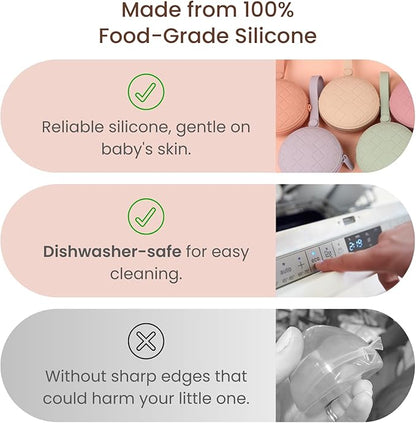 Pacifier Holder Case,Pack of 2 Baby Silicone Pacifier Holder Case 2)