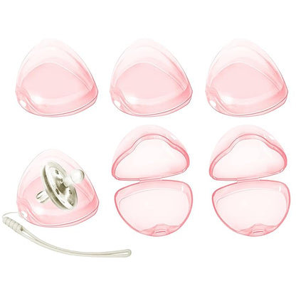 Pacifier Case,6 Pack BPA Free Pacifier Holder Case with Lanyard for Diaper Bag