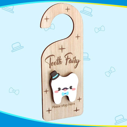 Tooth Door Hanger, Wooden 3D Lost Tooth Keepsake Box