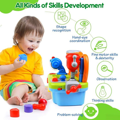 Toys for 1 Year Old Boy, Musical Learning Workbench for Toddler Toys Age 1-2 12-18 Months 1 Year