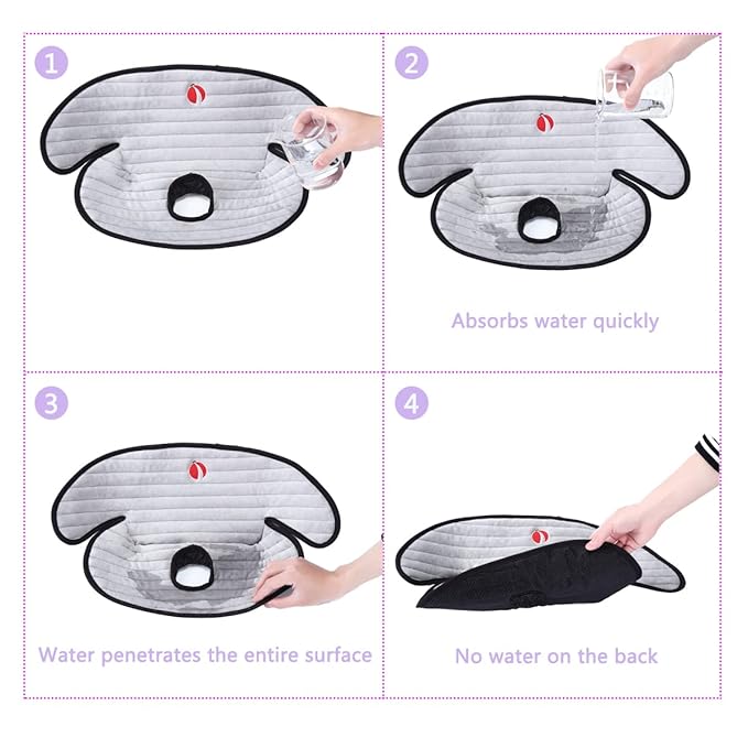 Baby Piddle Pad Car Seat Liner,Potty Training car seat Protector with Waterproof Liner for Child Safety Car Seat Stroller and Dinner Chair,Machine Wash and Dry (Plus-Black+Grey 2Pcs)