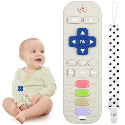 Chuya Silicone Baby Teether Toy TV Remote Control Shape Chew 3+ Months,