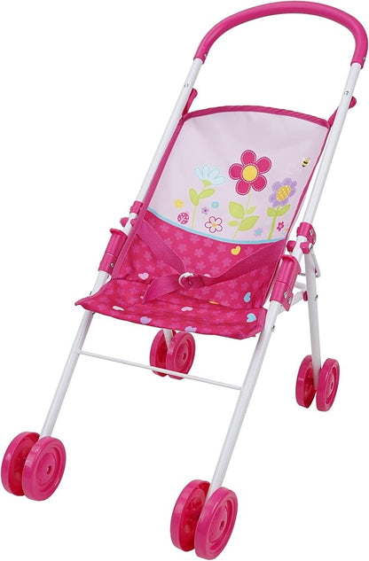 509 Crew Garden 3 Piece Stroll n Care - Doll Play Set Includes a Half Folding Stroller, Play Yard & Highchair 3+ (T801027)