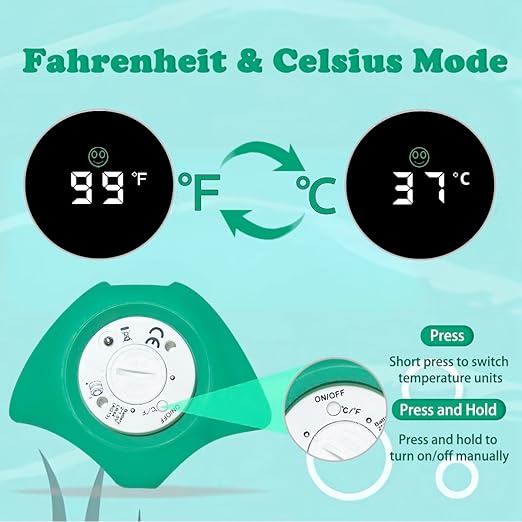 Baby Bath Thermometer Safety, Auto ON/Off Waterproof Bathtub Thermometer