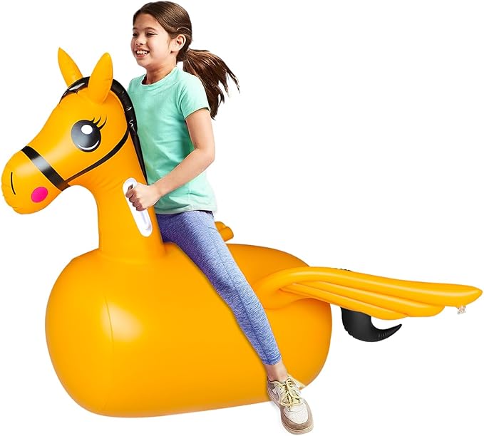 ZHUYNXIR Kid Bouncy Horse Toy,Kid Jumping Animal Toy 220 Pounds.