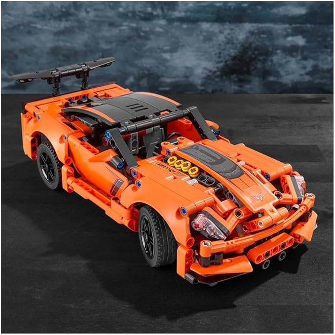 Technic Chevrolet Corvette Zr1 Replica, 2 in 1 Collectible Car Model