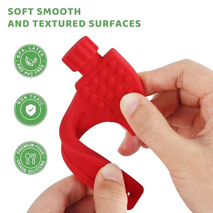Fu Store Soft Silicone Teething Toys for Toddlers Infant Tools (2 Pack