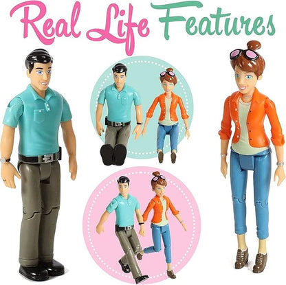 Beverly Hills Doll Collection TM Sweet Li'l Family Dollhouse People 2 Action