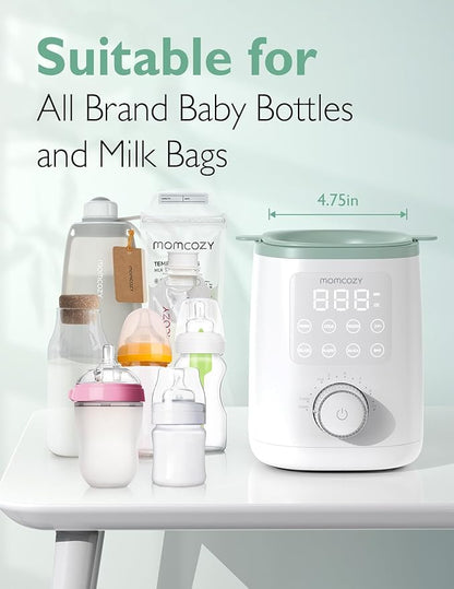 Momcozy Nutri Bottle Warmer, 9-in-1 Baby Bottle Warmer with Night Light, Accurate Temperature to Preserve Fullest Nutrients in Breast Milk, Bottle Warmers for All Bottles with Breastmilk or Formula