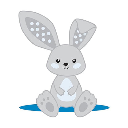 Dr. Brown's Flexees Gray Bunny, Soft 100% Silicone Baby Teether 3m+