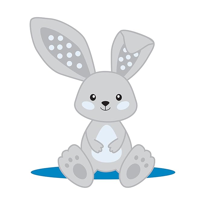 Dr. Brown's Flexees Gray Bunny, Soft 100% Silicone Baby Teether 3m+
