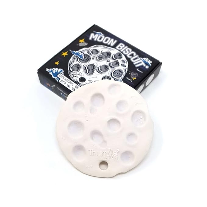 Moon Biscuit Natural Rubber Baby Toy for Teething, Bath time