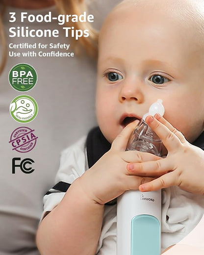 GROWNSY Nasal Aspirator for Baby with Protection Mode, Electric Nose Suction for Baby 3 Silicone