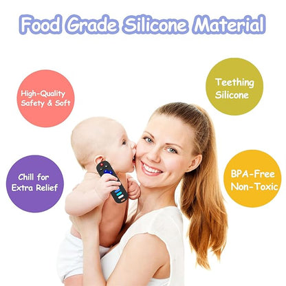 Baby Teething Toys, Food Grade Silicone Teether for Babies 3 6 12 18 Months