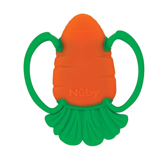 Nuby Veggie Teether for Teething Relief - Soft Baby Teething Toy 3+ Months