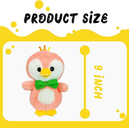 Soft and Cuddly Pink Animal Plush Toy, Dreamy Soft and Cuddly Pink Plush Doll 3+ (Penguin)