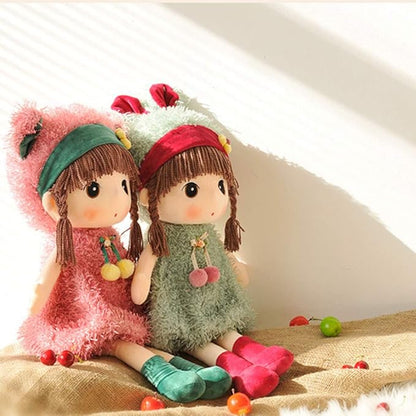 Plush Baby Doll Girl with Clothes, 17.7 Sweetheart Rag Doll Cozy Cuddle Soft Baby Doll for Kids Babies