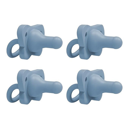 Dr. Brown's HappyPaci 100% Silicone Baby Pacifier, Contoured One-Piece Design 0-6m, BPA-Free, 4 Pack