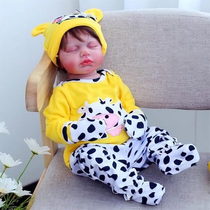 Reborn Baby Dolls Clothes for 17-22 Inch Newborn Baby Doll 17-22 Inch 5pcs Yellow