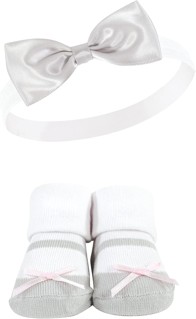 Hudson Baby baby-girls Headband and Socks Set