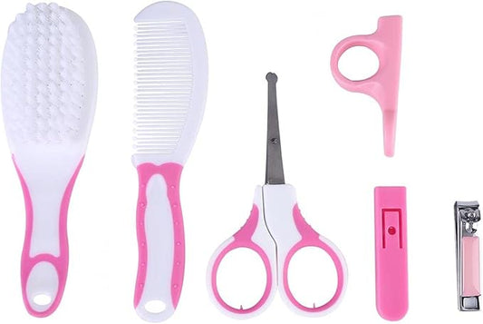 Nail Kit,Nail Clippers,Cuticle Trimmer,Manicure Kit,Baby Healthcare and Grooming Kit, Baby Safety Set Baby Comb, Brush, Finger Toothbrush, Nail Clippers, Scissors, Nasal Aspirator, Baby Essentials Nur