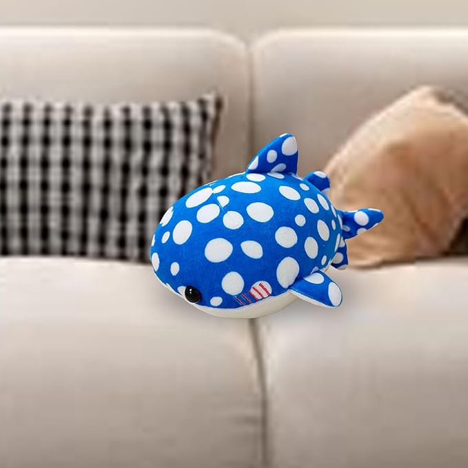 make my day 12in Blue Giant Realistic Whale Shark Stuffed Animal Kids Plush Toy Pillows Stuffed Blue Whale Doll Gifts for Kids Girls Boys, Birthday 2