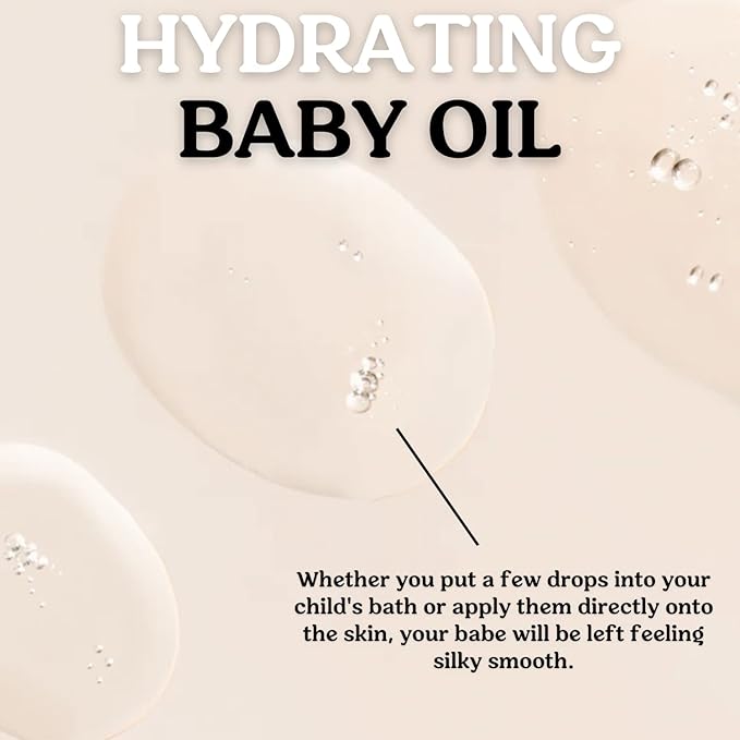 Baby Oil Calming & Soothes Rough and Irritated Skin | All Natural Non-Greasy Hydrating Baby Oil