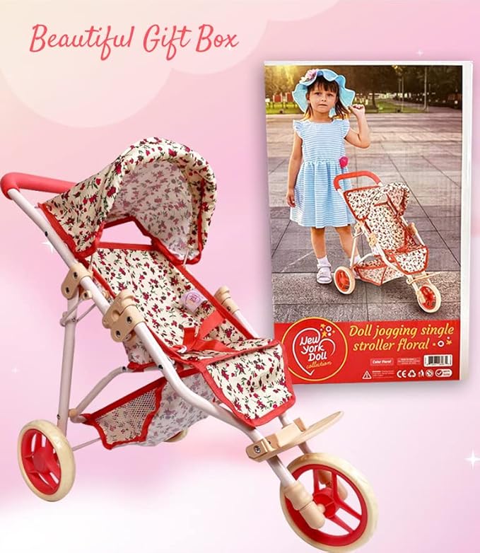 Baby Doll Stroller for Dolls | Play Toy Doll Stroller for Toddlers 3 Year Old Girls Gift