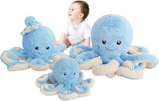 DENTRUN Octopus Stuffed Animals, Giant Octopus Plush Doll Play Toys for Kids Girls Boys Adults Birthday Xmas Halloween Present Stuffed Sea Animals Plushie 7/16/24/32 Inches, 5 Colors