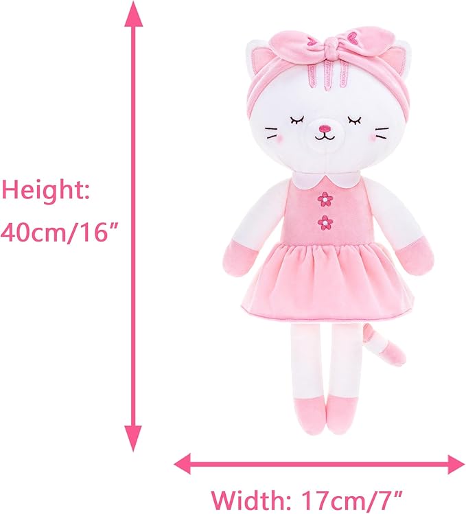 Lazada Stuffed Cat Dolls Animal Kitty Plush Toy Baby Girl 16"