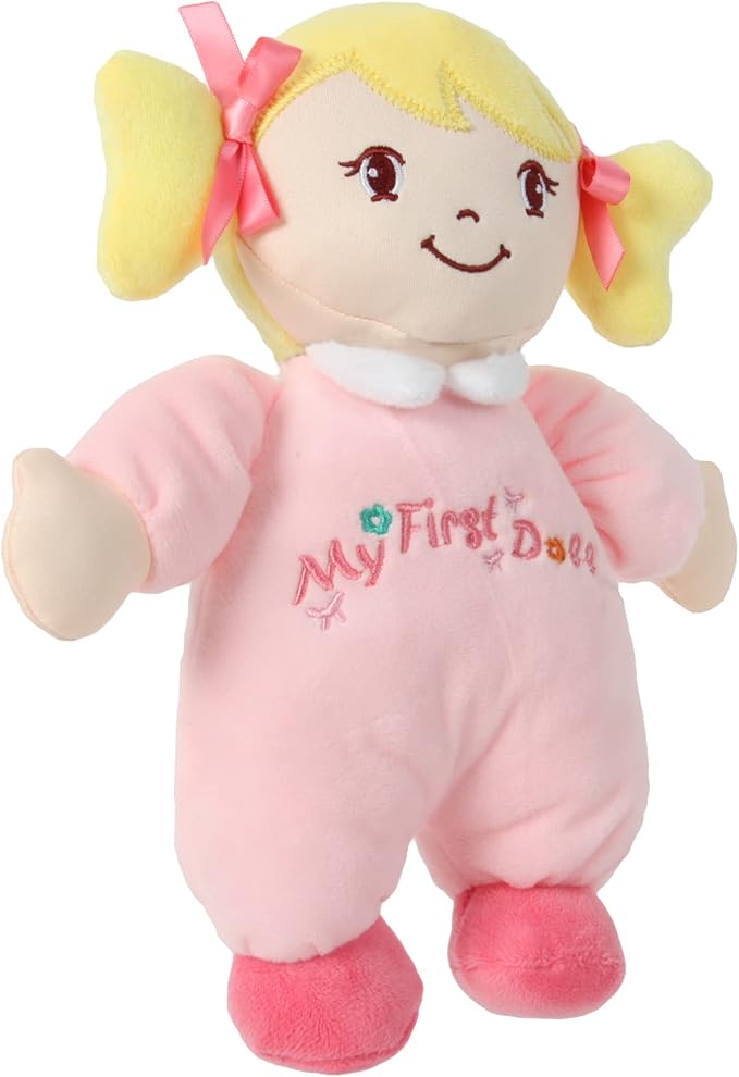 Linzy Plush Soft Plush Baby Doll Blond Hair My First 10''
