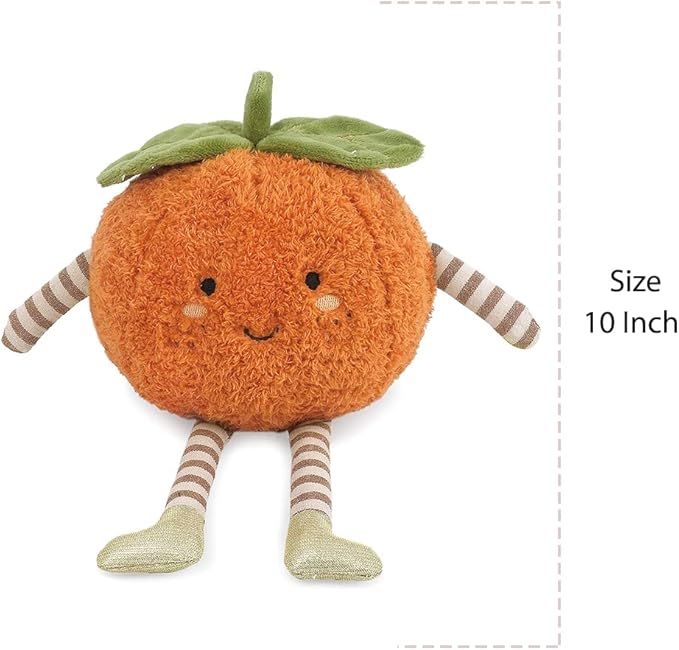 MON AMI Premium Clementine Soft Stuffed Plush Toy – 10”, Whimsical & Adorable Face - Handcrafted Squishable Fruit Doll