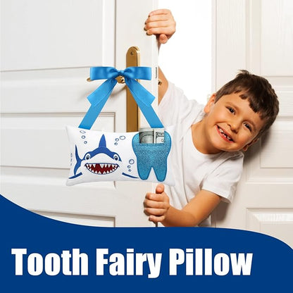 Tooth Fairy Pillow with Pocket for Girls and Boys Kids 8.6 x 4.8 inches